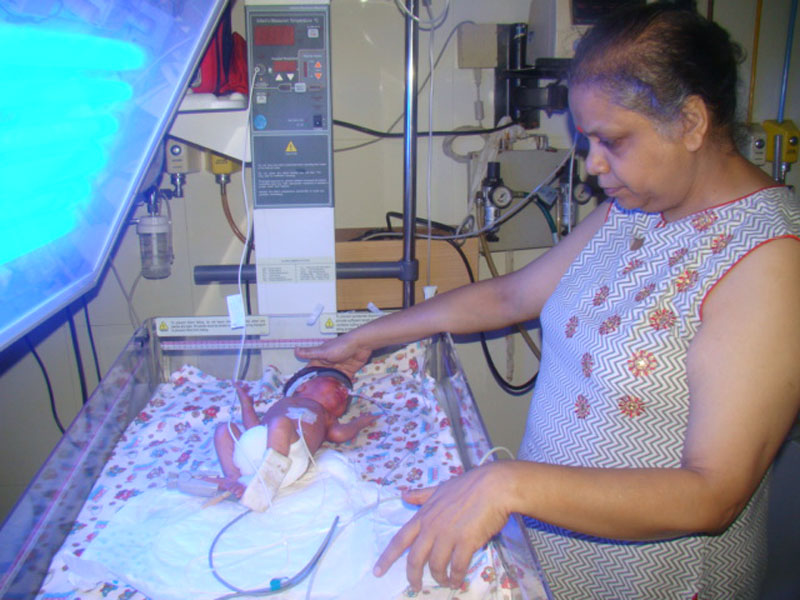 Infant in ICU